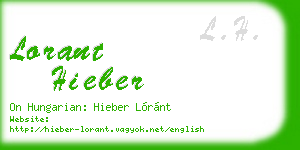 lorant hieber business card